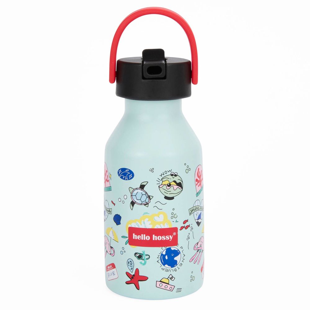 Hello Hossy Ocean Lover 350 ml Kids Water Bottle - Light Blue