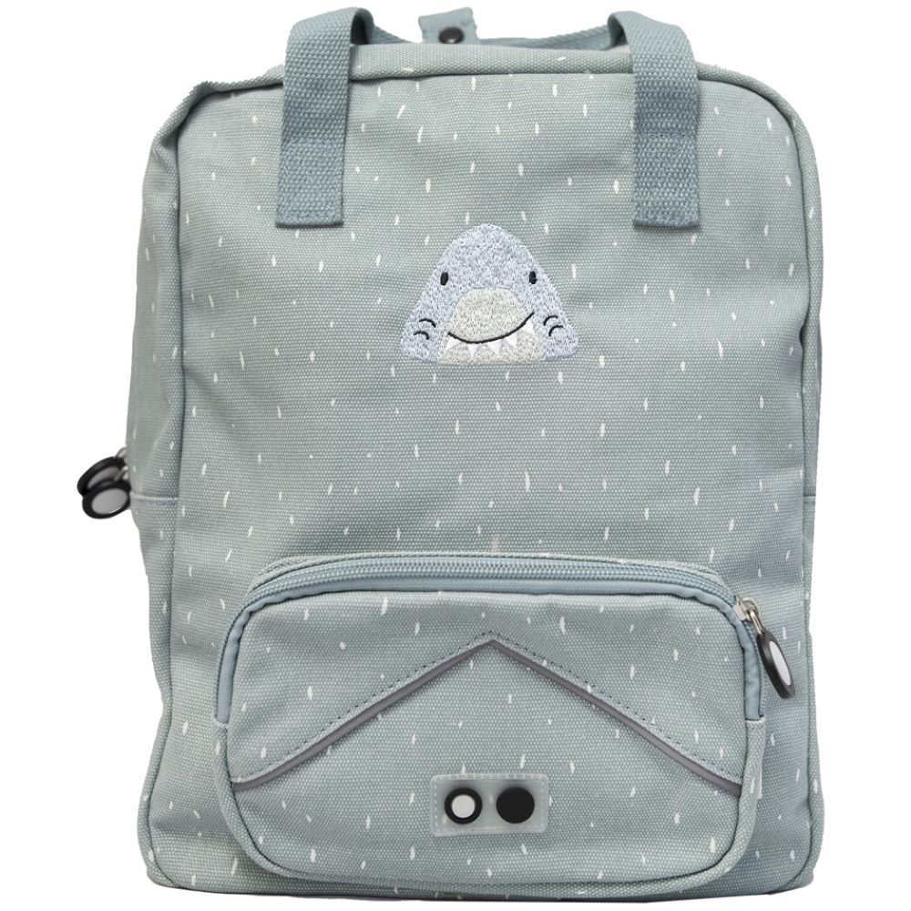 Trixie Kids Backpack Large - Mr. Shark Grey Blue