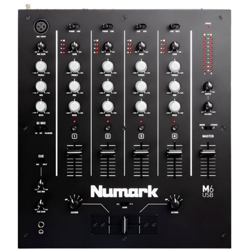 Numark M6 USB 4-Channel USB Dj Mixer - Black