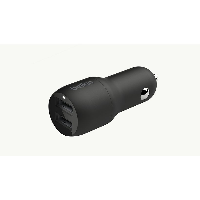 Belkin Boostcharge Dual USB-A 24W Car Charger - Black