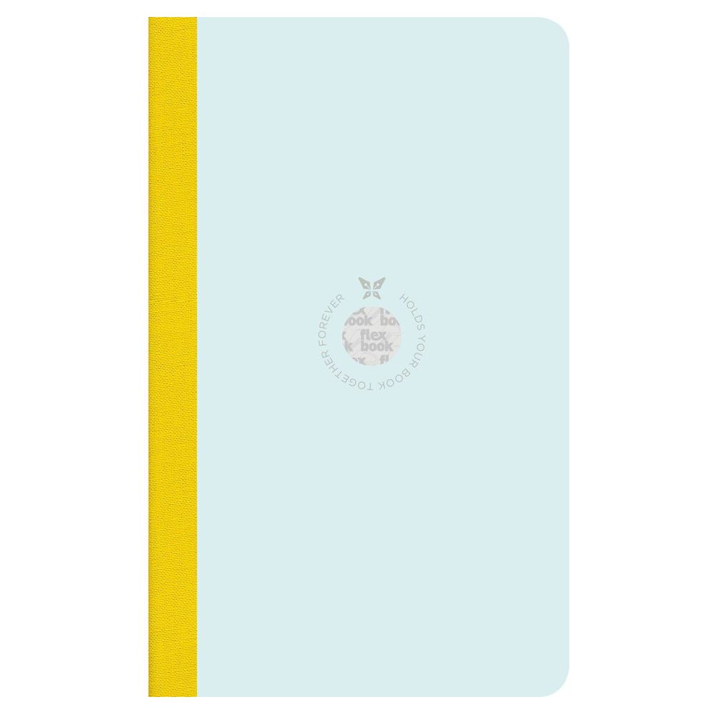 Flexbook Smartbook Ruled A5 Notebook - Medium - Light Blue Green Cover/Yellow Spine (13 x 21 cm)
