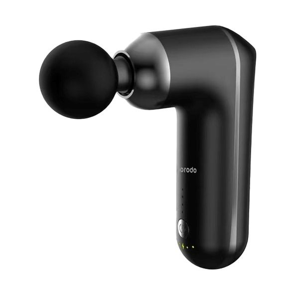 Porodo Lifestyle Mini Massage Gun Adjustable Speed-4 Interchangeable Heads - Black