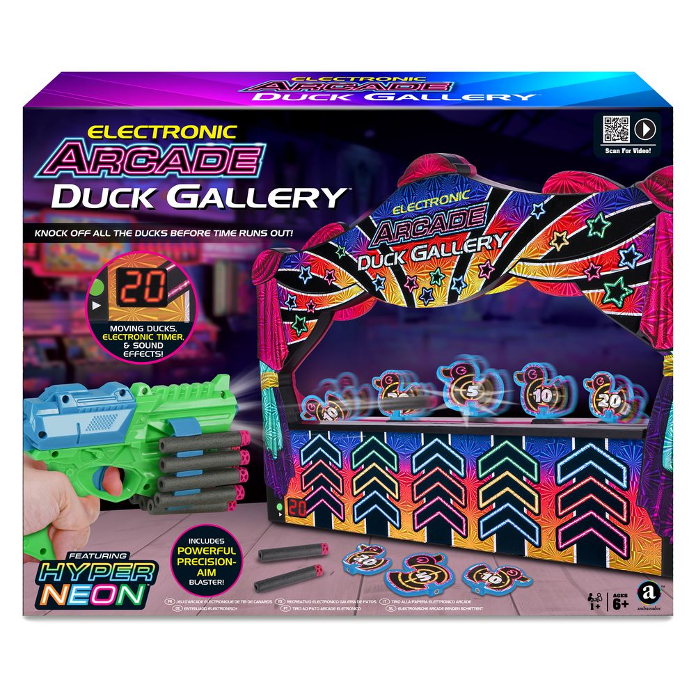 Merchant Ambassador Electronic Arcade Duck Shooting Gallery (Hyper Neon)