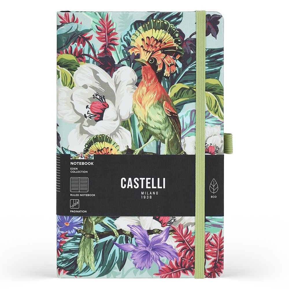 Castelli Medium Ruled Eden Notebook - Exotic (13 x 21 cm)