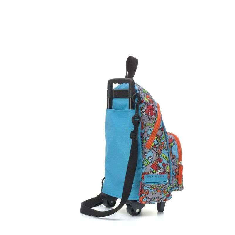 Zip & Zoe Robot Kid's Mini Trolley Bag Blue