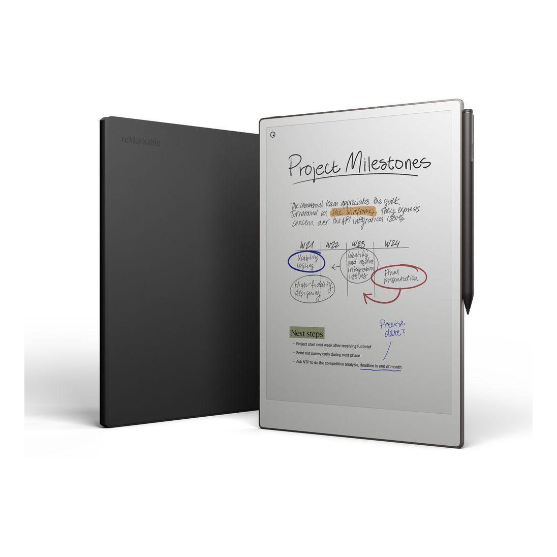 reMarkable PaperPro + MarkerPlus + BookFolio Pro Leather Black