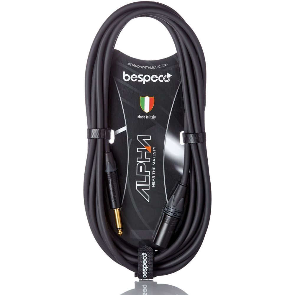 Bespeco Speaker Cable - AHMM600 - XLRM TO JK - 6M - Black