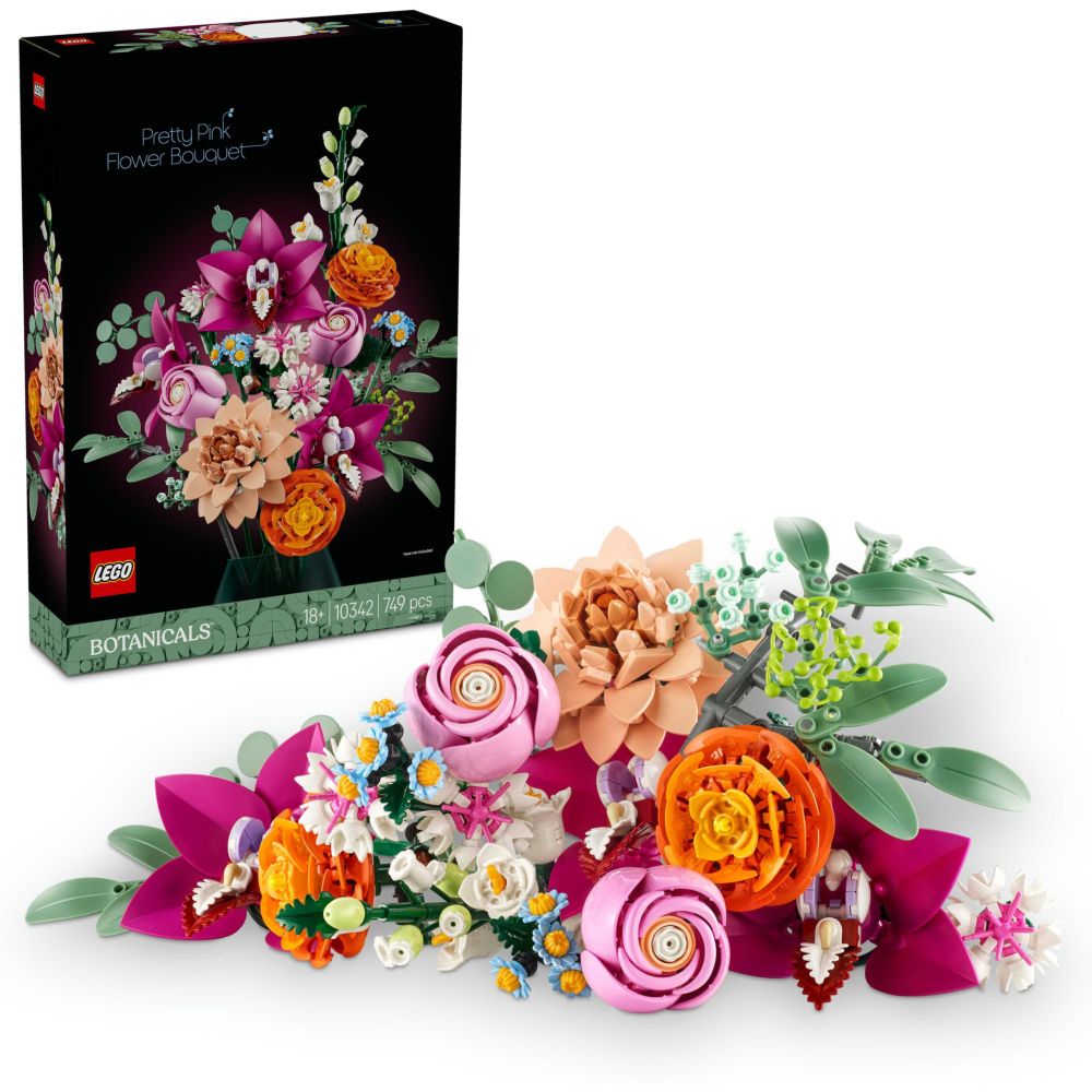 LEGO Botanicals Pretty Pink Flower Bouquet 10342 (749 Pieces)