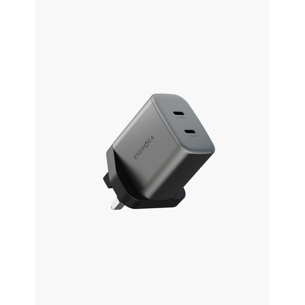 Energea Ampcharge Gan45 2C PD/Pps/QC3.0 Wall Charger 45W (Uk) - Gunmetal