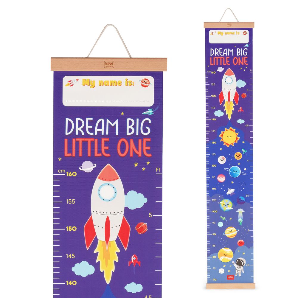 Legami Wall-Hanging Height Chart - Dream Big Little One - Space