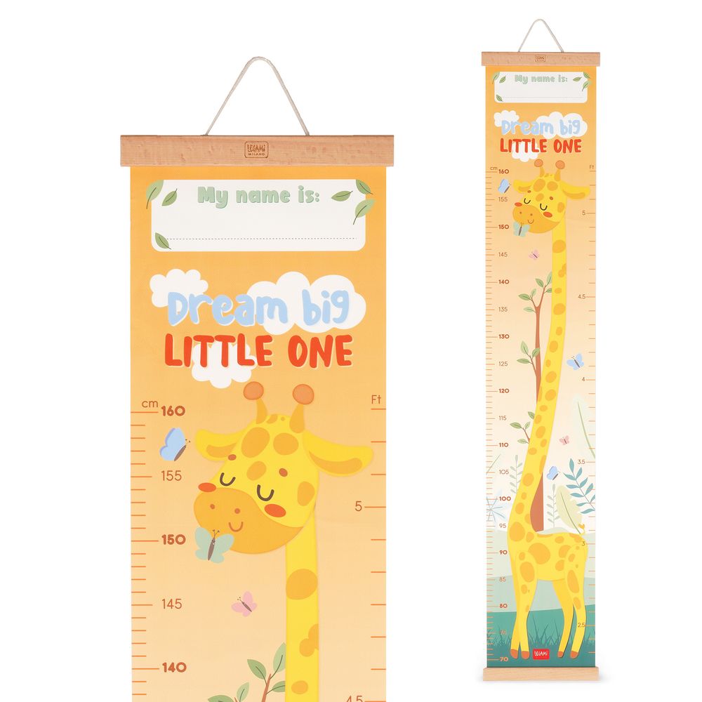 Legami Wall-Hanging Height Chart - Dream Big Little One - Giraffe