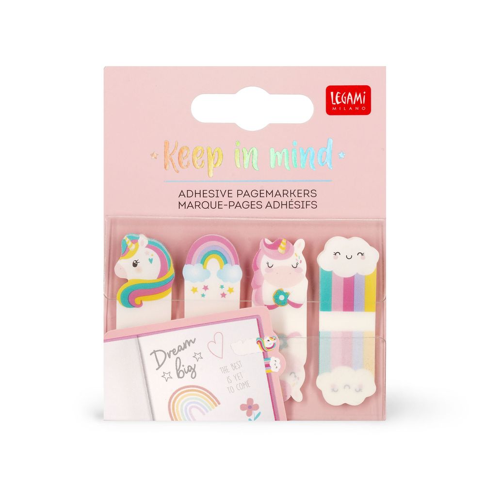 Legami Adhesive Pagemarkers - Keep In Mind - Unicorn