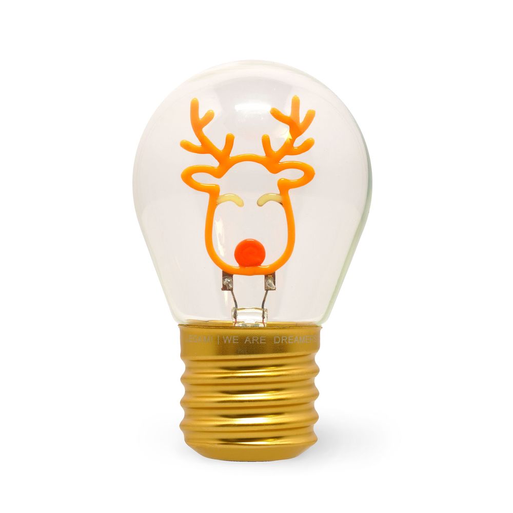Legami Lightbulb-Shaped Table Lamp - Bulb Fiction - Reindeer