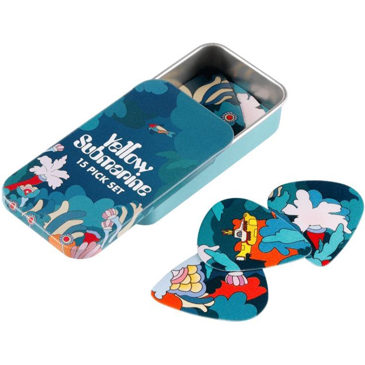 D'Addario Beatles Yellow Submarine 55th Anniversary Guitar Picks Under The Sea 1CWH4-10B9 (Pack of 15)