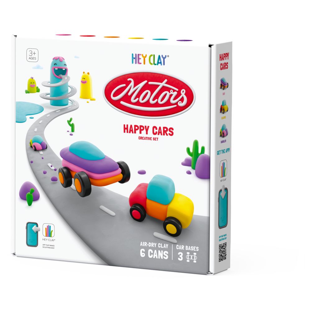 Hey Clay Motors Happy Cars Set