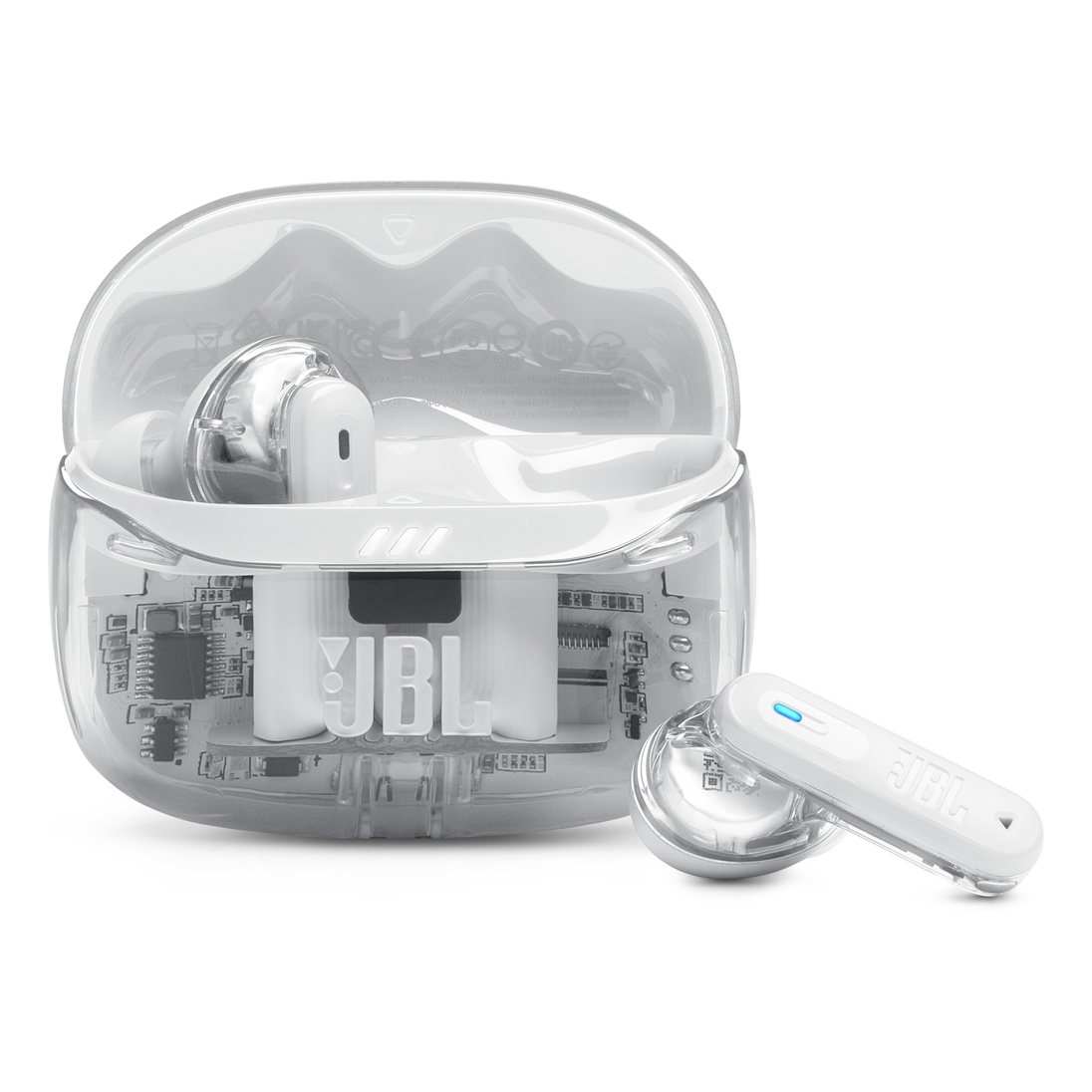 JBL Tune Beam 2 Ghost True Wireless Noise Cancelling Earbuds - White