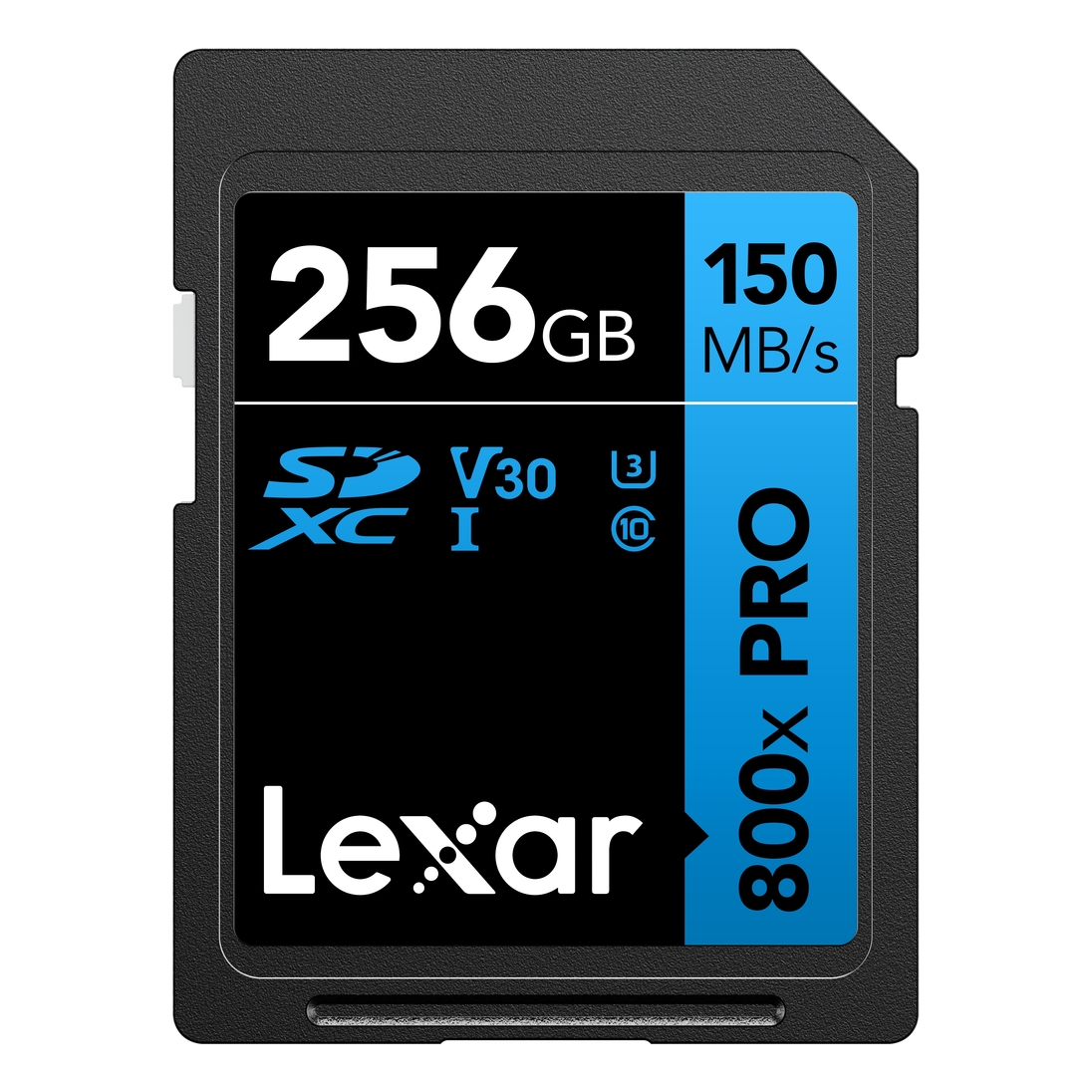Lexar Professional 800x PRO SDXC UHS-I cards up to 150MB/s read 45MB/s write C10 V30 U3 - 256GB