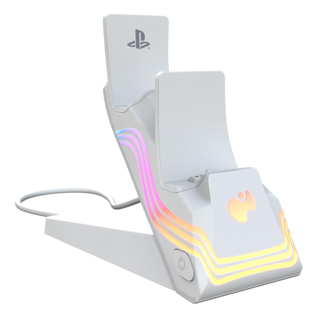 PDP PS5 After Glow Dual Charger - White
