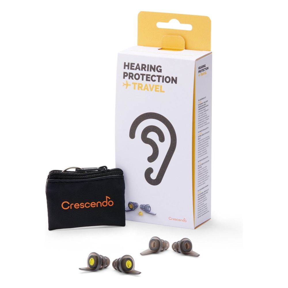 Crescendo Travel Hearing Protection Reusable  Ear Plugs (Eco Box)