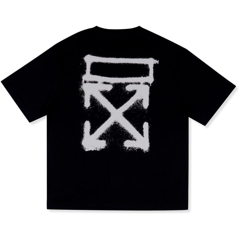 Off-White Spray Marker Short Sleeve Slim Tee Black White XL