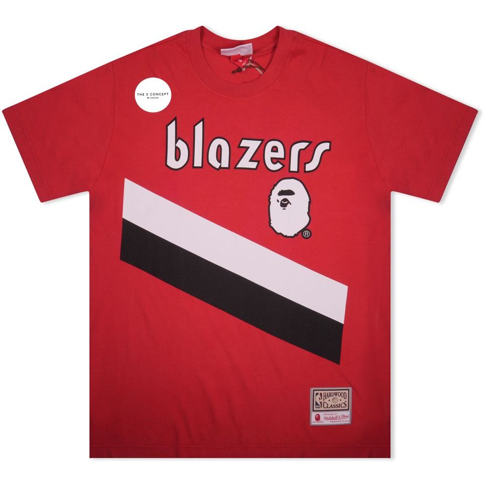 Bape X Mitchell & Ness Blazers Tee S