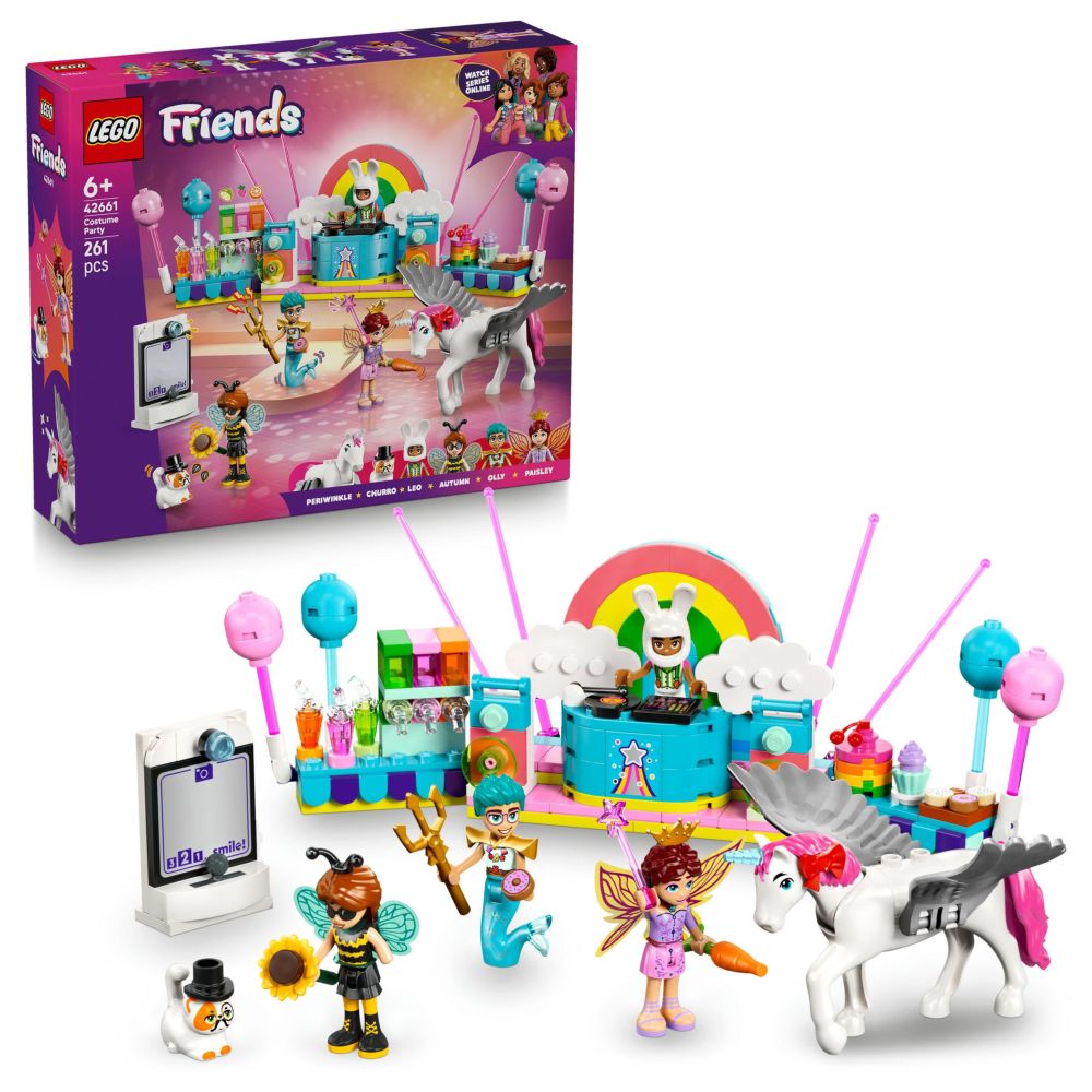 LEGO Friends Costume Party with Unicorn & Fairy Pretend-Play Building Kit - 42661 (268 Pieces)