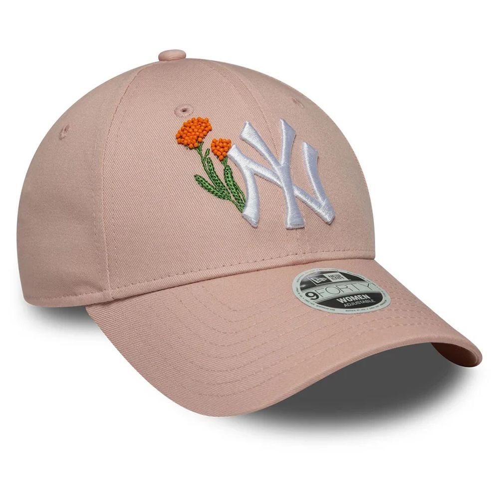 New Era Womens Beaded 9Forty New York Yankees Pastel Pink Cap (One Size)