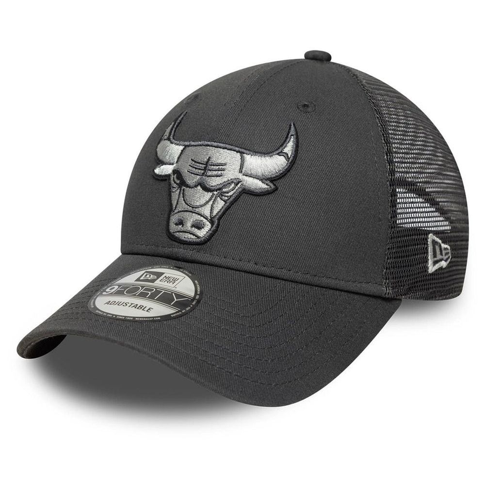 New Era Nba 9Forty Trucker Chicago Bulls Dark Grey Cap (One Size)