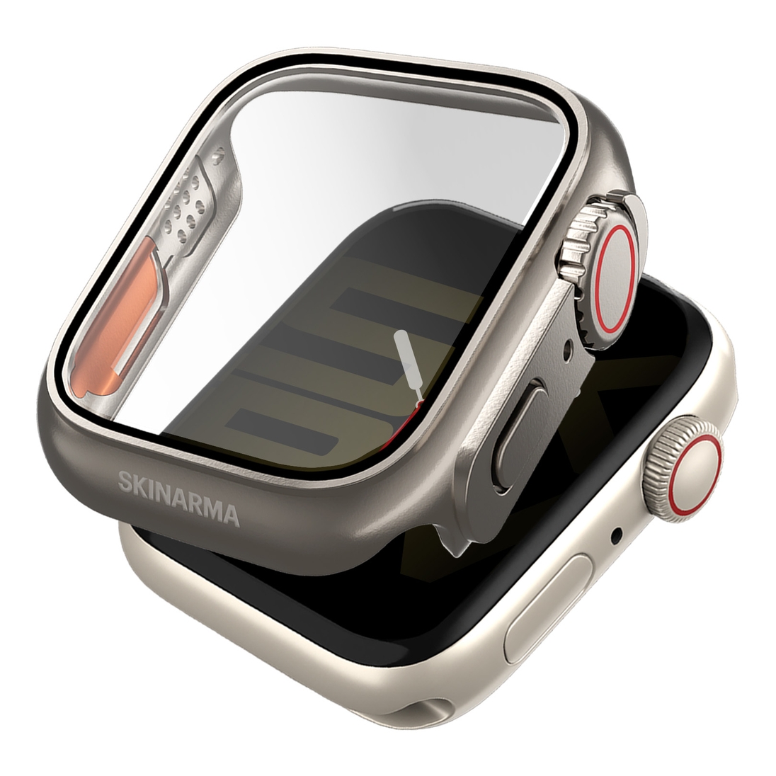 Skinarma Gado Pro Apple Watch 9H Glass Shield With Digital Crown Protection 46Mm - Titanium