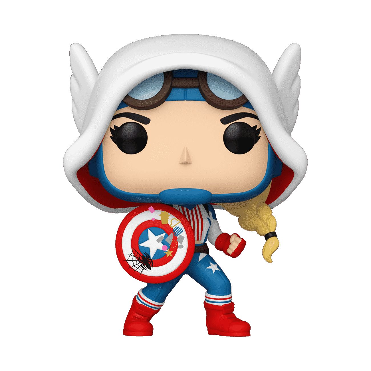 Funko Pop! Marvel Spidergwen Gwenverse Captain America Gwen Vinyl Figure
