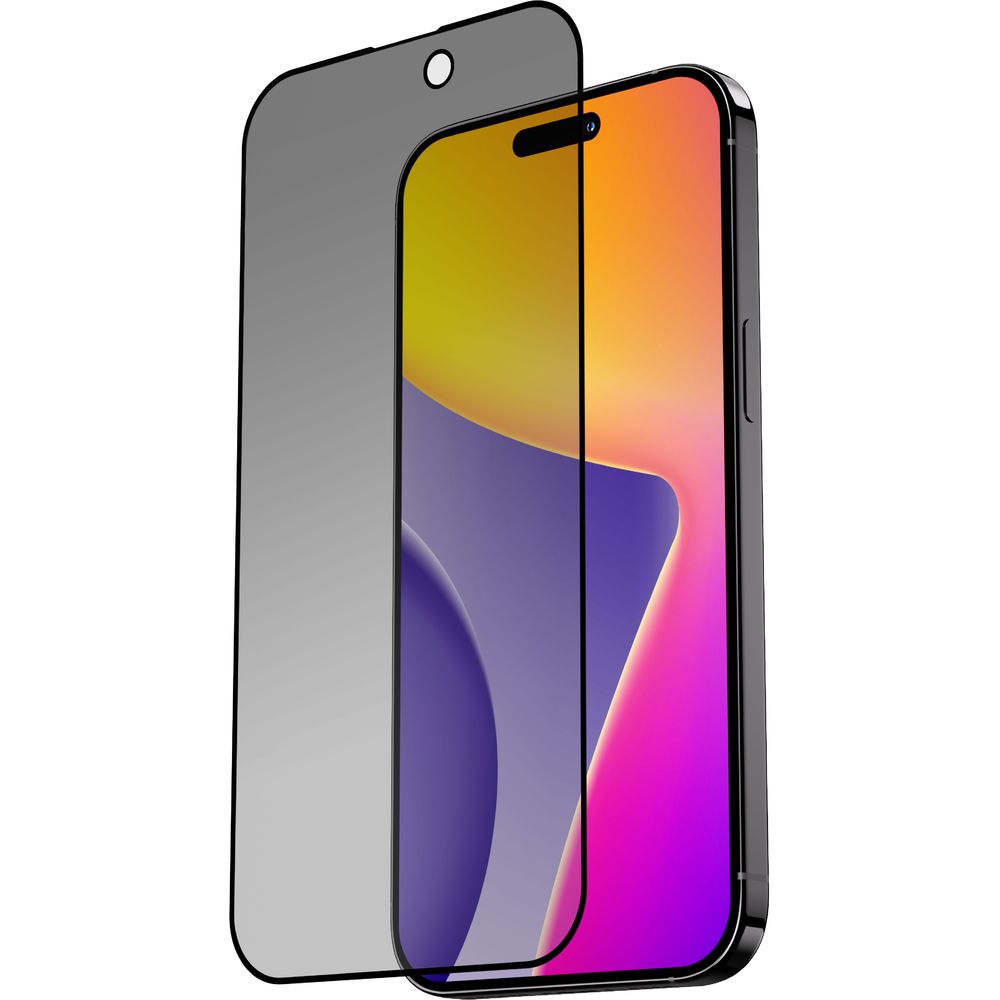 Blupebble Graphene Rock Series Tempered Glass 2.5D Screen Protector with Applicator Privacy for iPhone 16 Plus
