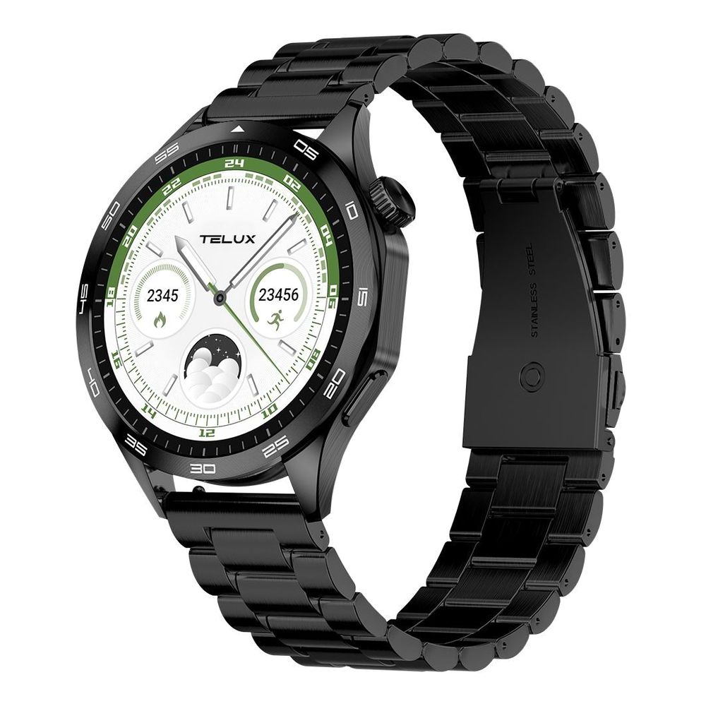 Telux Neo 128MB 1.43-Inch AMOLED 300mAh IP68 Smart Watch - Black