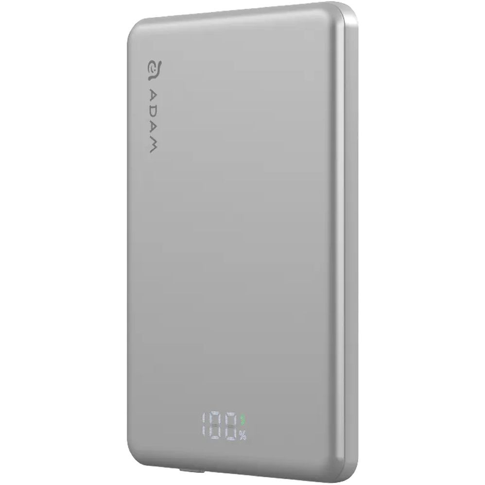 Adam Elements Vionta L5 Ultra Slim Magnetic Wireless Charging 5000mAh Power Bank - Silver