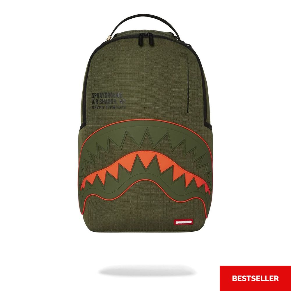 Sprayground Shark Central Army DLX-Ripstop Backpack