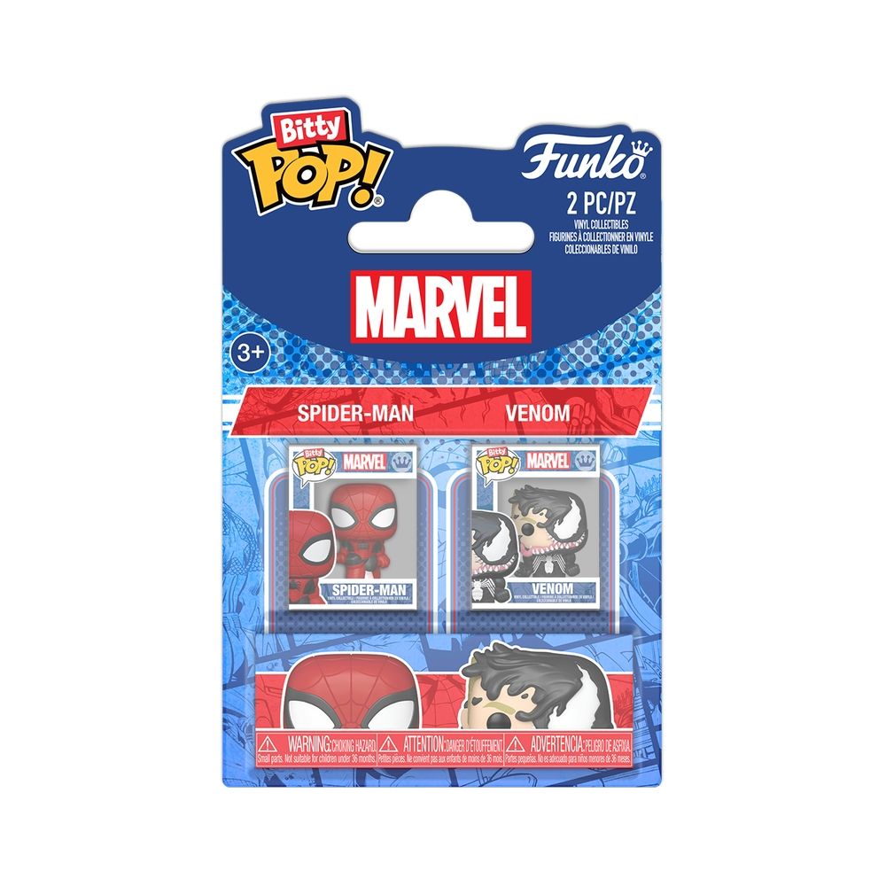 Funko Bitty Pop! Marvel Spiderman Spiderman And Venom Vinyl Figure (Pack Of 2)