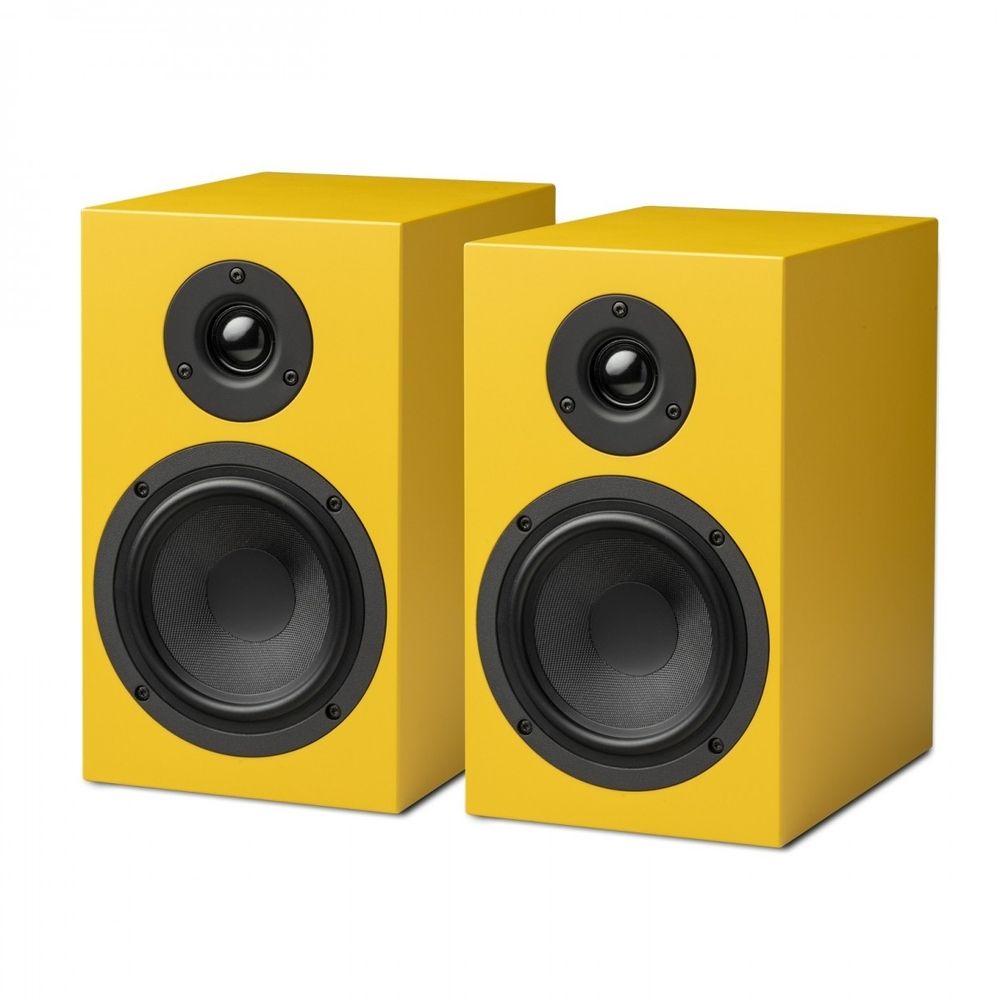 Colourful Audio System Monitor Speakers - Satin Yellow (Uk Plug)