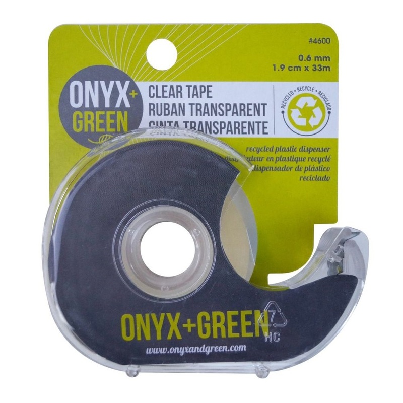 Onyx + Green Clear Tape Recycled PET