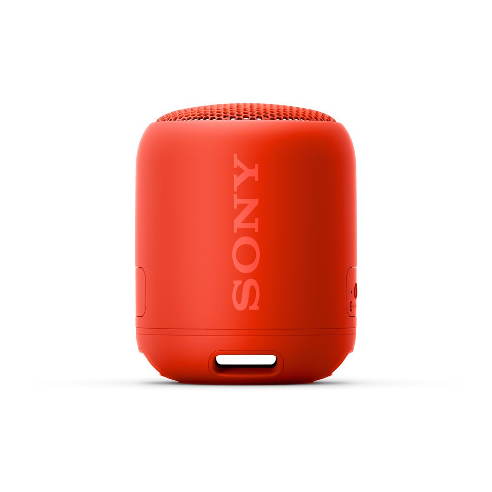 مكبر الصوت Sony SRS-XB12 المحمول بالبلوتوث باللون الأحمر