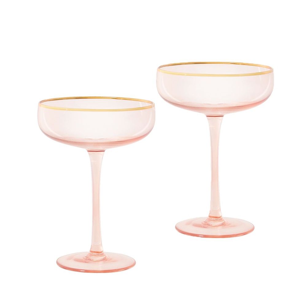 Cristina Re Classique Rose Crystal Coupe 200ml (Set of 2)