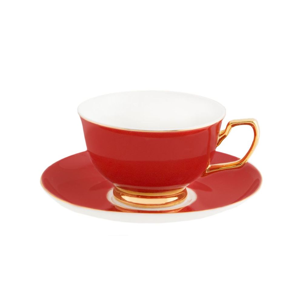 Cristina Re Coffee Cup & Saucer Ruby