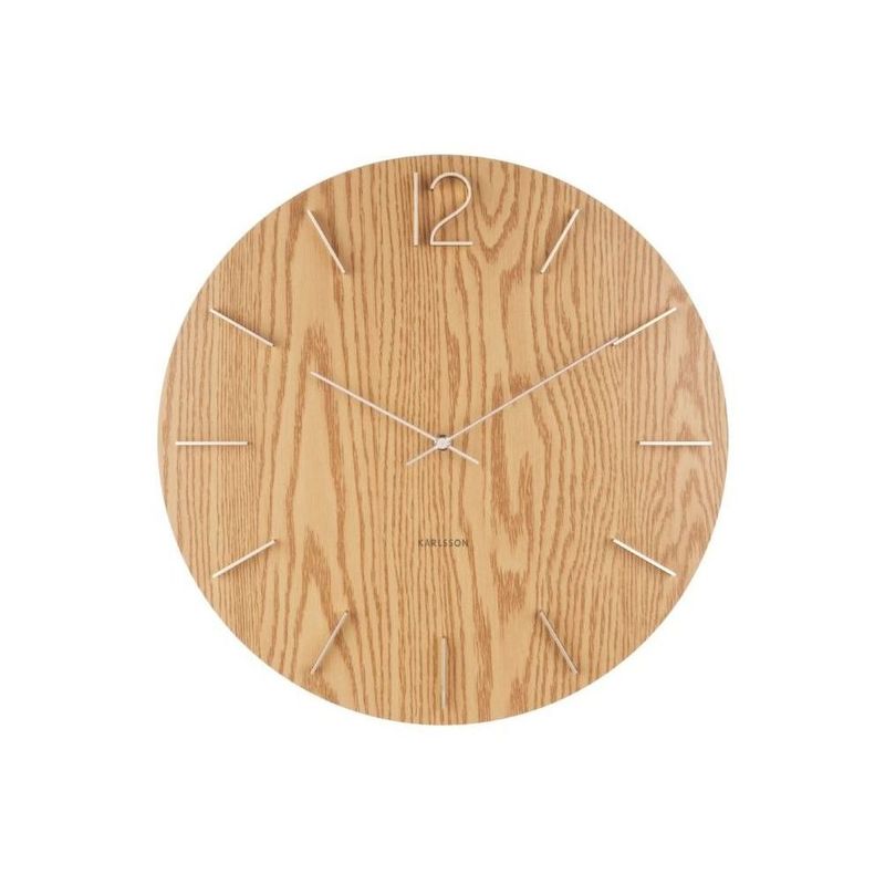 Karlsson Wall Clock Meek MDF Light Wood Veneer