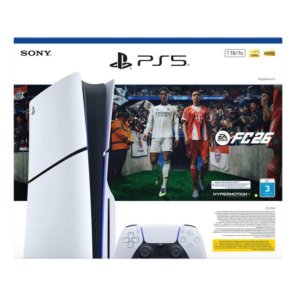 Sony Playstation PS5 Standard Slim Disk Console 1TB - EA Sports FC 26 Bundle