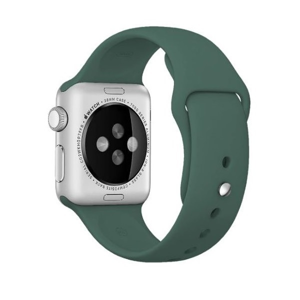Behello 38/40mm Premium Silicone Strap Green for Apple Watch (Compatible with Apple Watch 38/40/41mm)