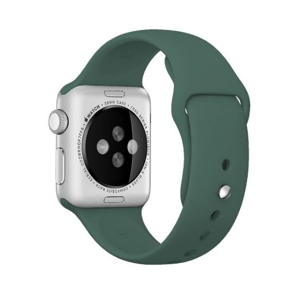 Behello 42/44mm Premium Silicone Strap Green for Apple Watch (Compatible with Apple Watch 42/44/45mm)