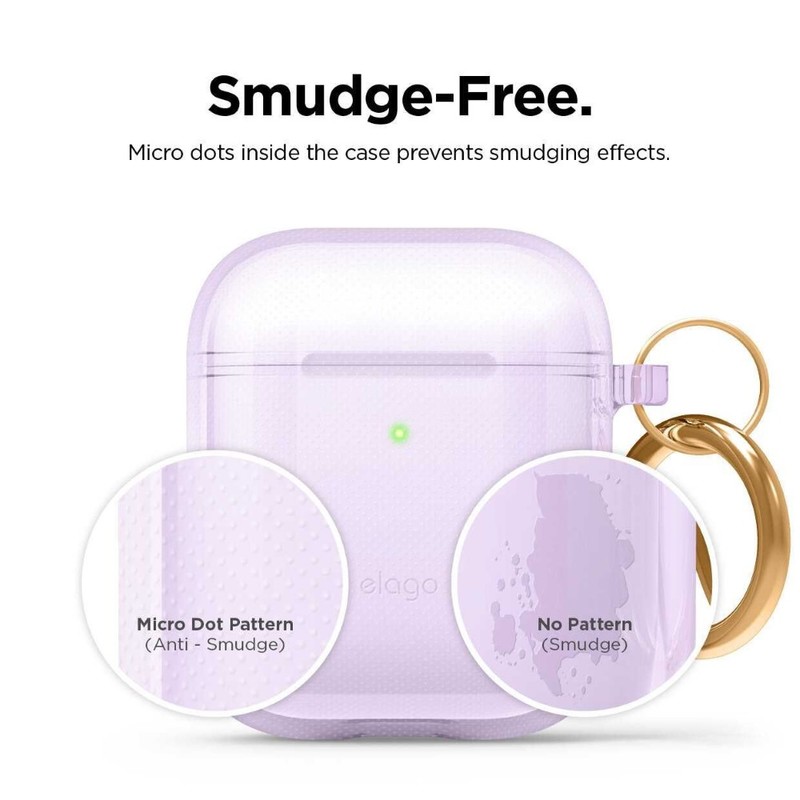 Elago Clear Hang Case Lavender for AirPods