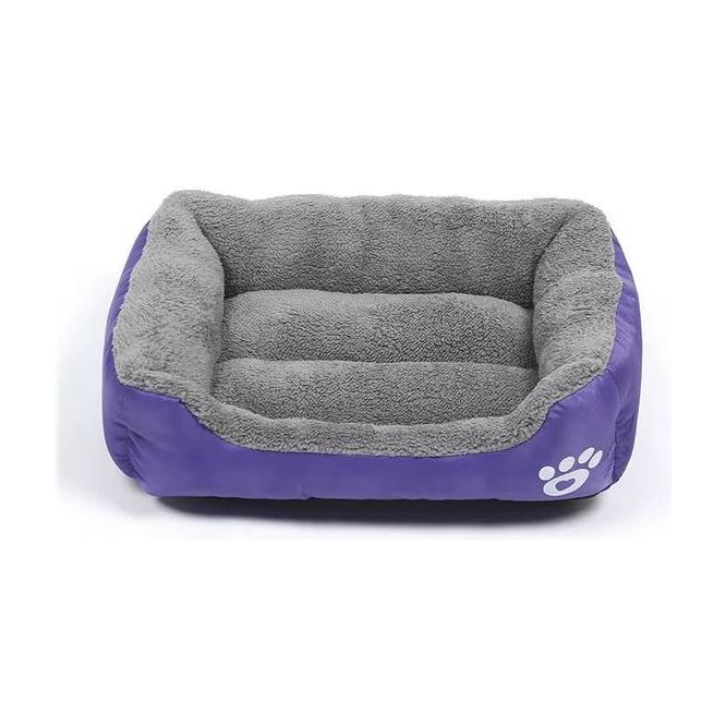 Nutrapet Grizzly Square Dog Bed Purple Extra Large - 80 x 60 cm