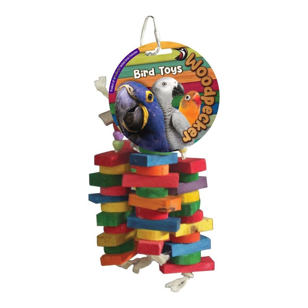 Nutrapet Woodpecker Bird Toy Thick Blocks 30 x 20 x 20 cm