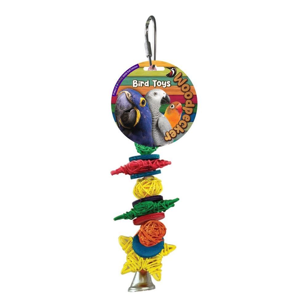 Nutrapet Woodpecker Bird Toy Starry Bell 29 x 6.5 cm