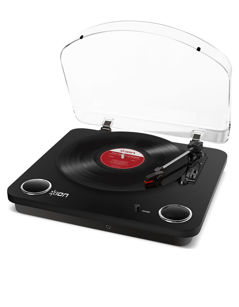 ION Max LP Turntable with Built-in Speakers & USB Conversion - Black