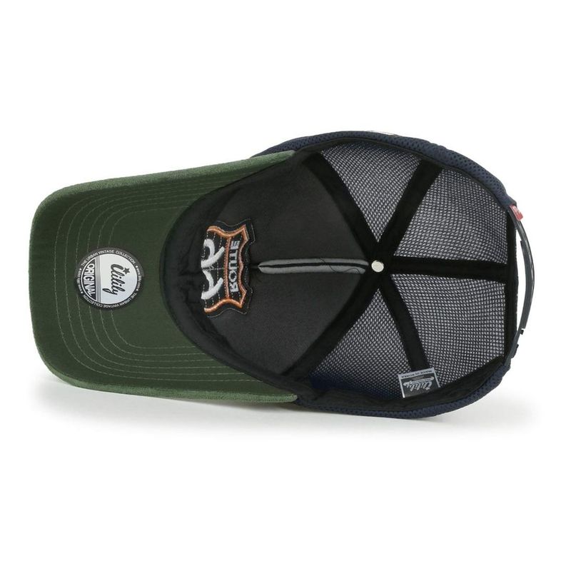 قبعة بيسبول مطرزة بعبارة 66 روت من نسيج شبكي إصدار محدود بلون أخضر من إيليلي